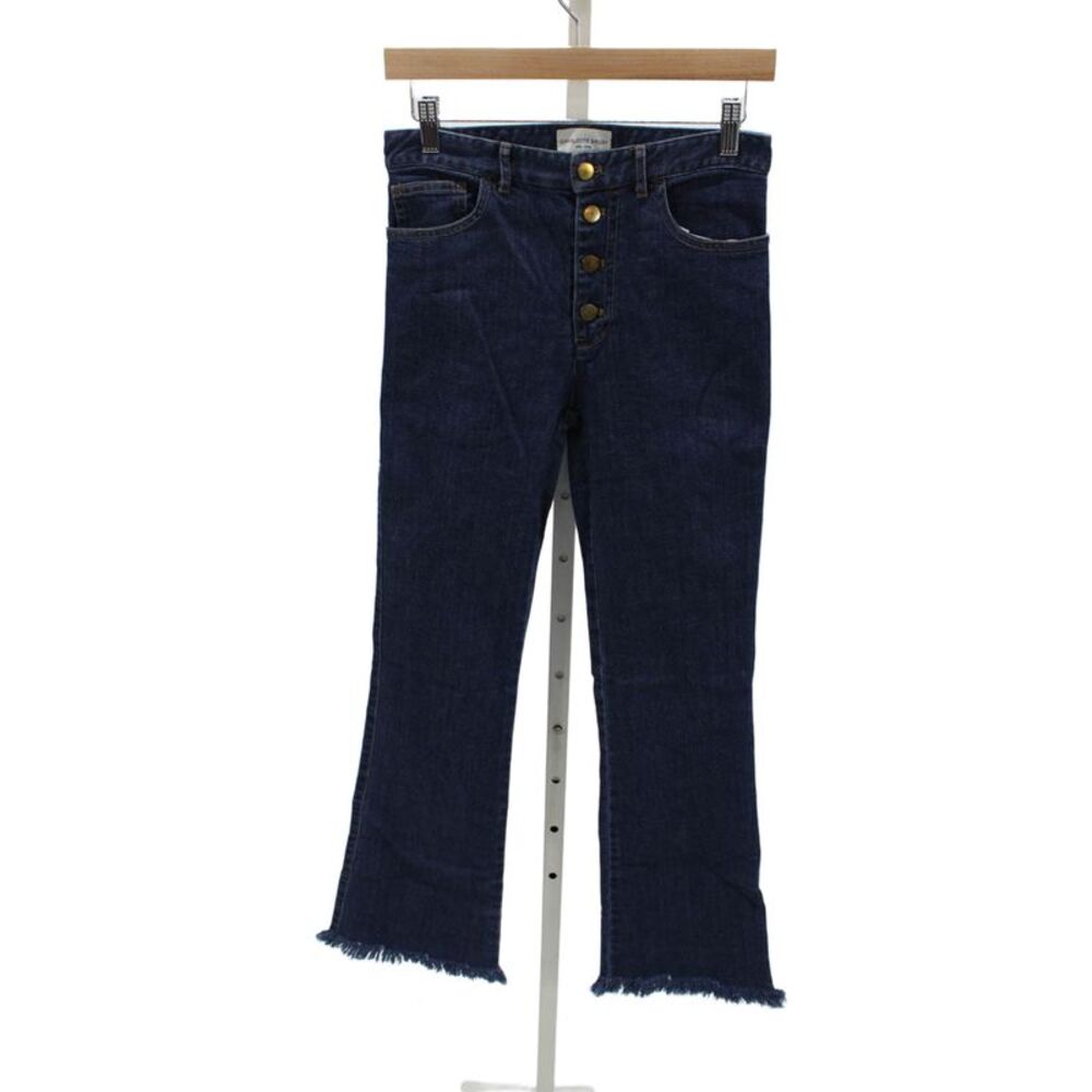 Charlotte Brody Womens Flared Blue High Rise Jeans Cotton Blend Size 26